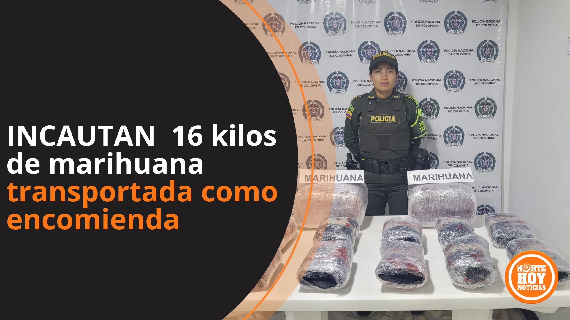 Policía del Valle del Cauca incauta 16 kilos de marihuana transportada