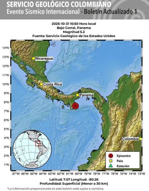 Sismo en Panamá de magnitud 5,2 revive la preocupación