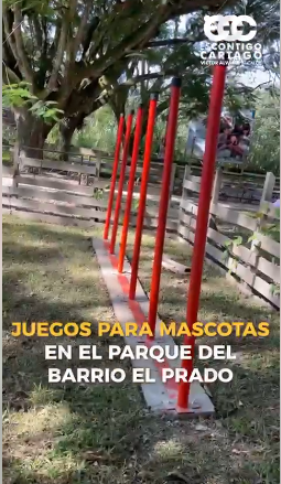 Parque para mascotas en el prado