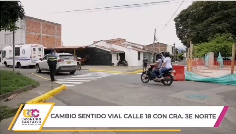 Cambio de sentido vial en el sector de álamos.