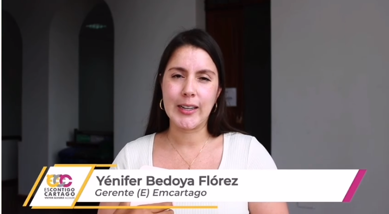 Yénifer Bedoya, nueva gerente de Emcartago.