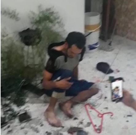 Se cayó del techo y no alcanzó a robar.