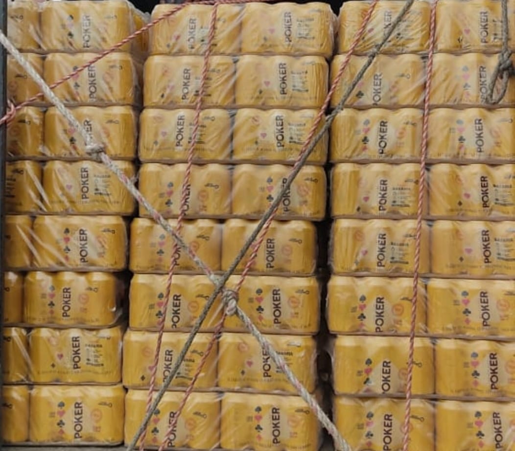 22 mil latas de cerveza de contrabando serán destruidas.