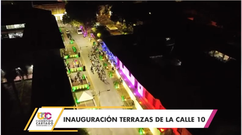 Inauguración terrazas de la calle 10