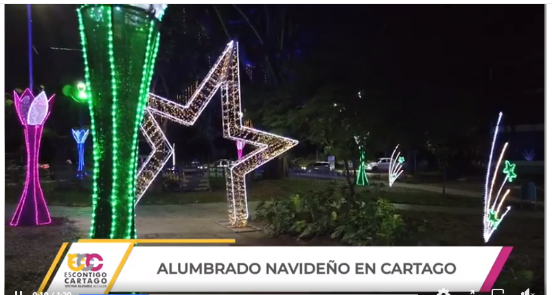 Alumbrado navideño en Cartago