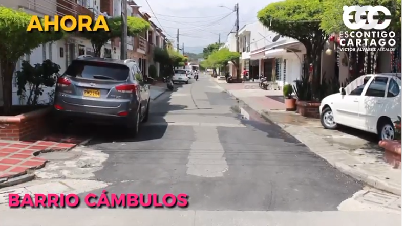 Reparación de la malla vial de diferentes sectores de Cartago.