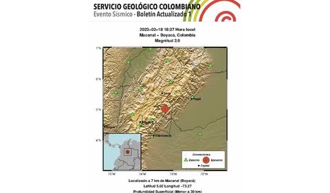 Dos sismos en menos de 2 minutos, sacudieron Colombia