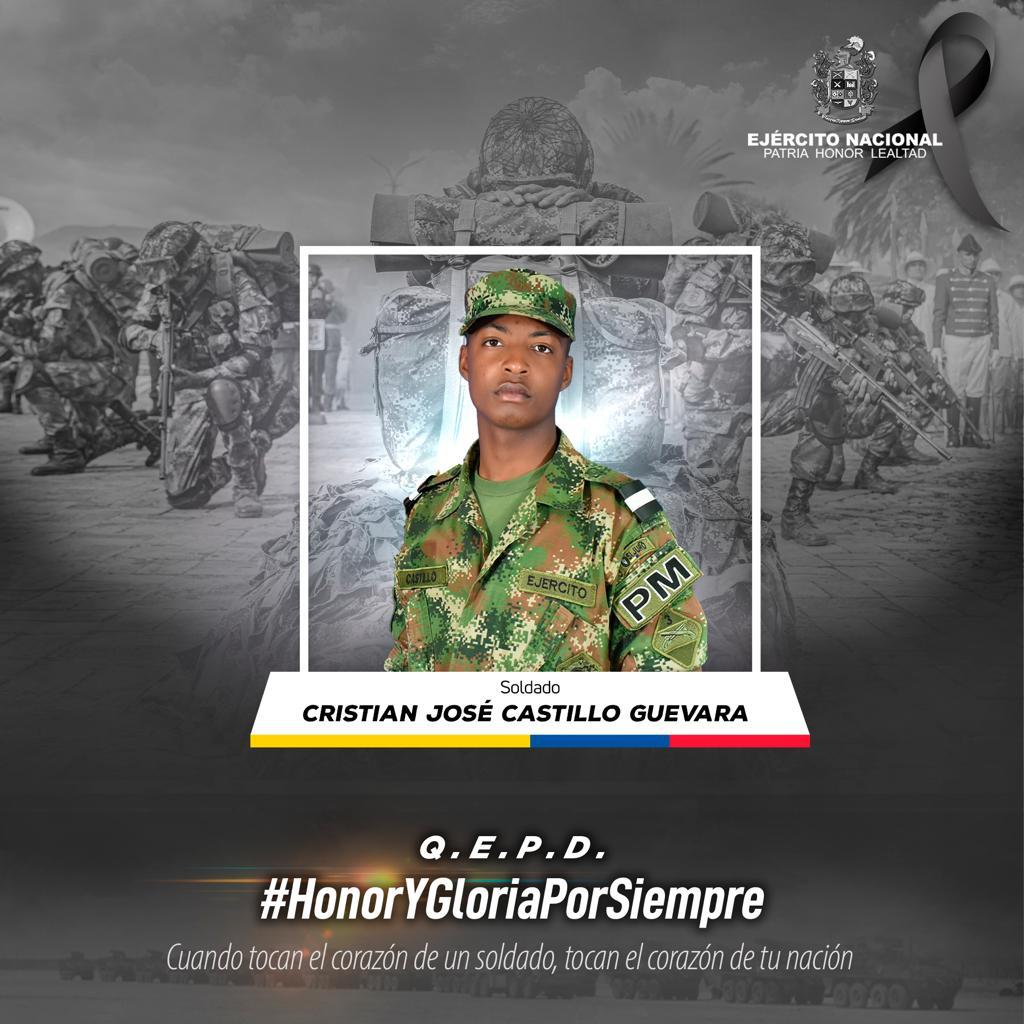 Asesinado soldado del Pichincha, durante su turno de centinela.