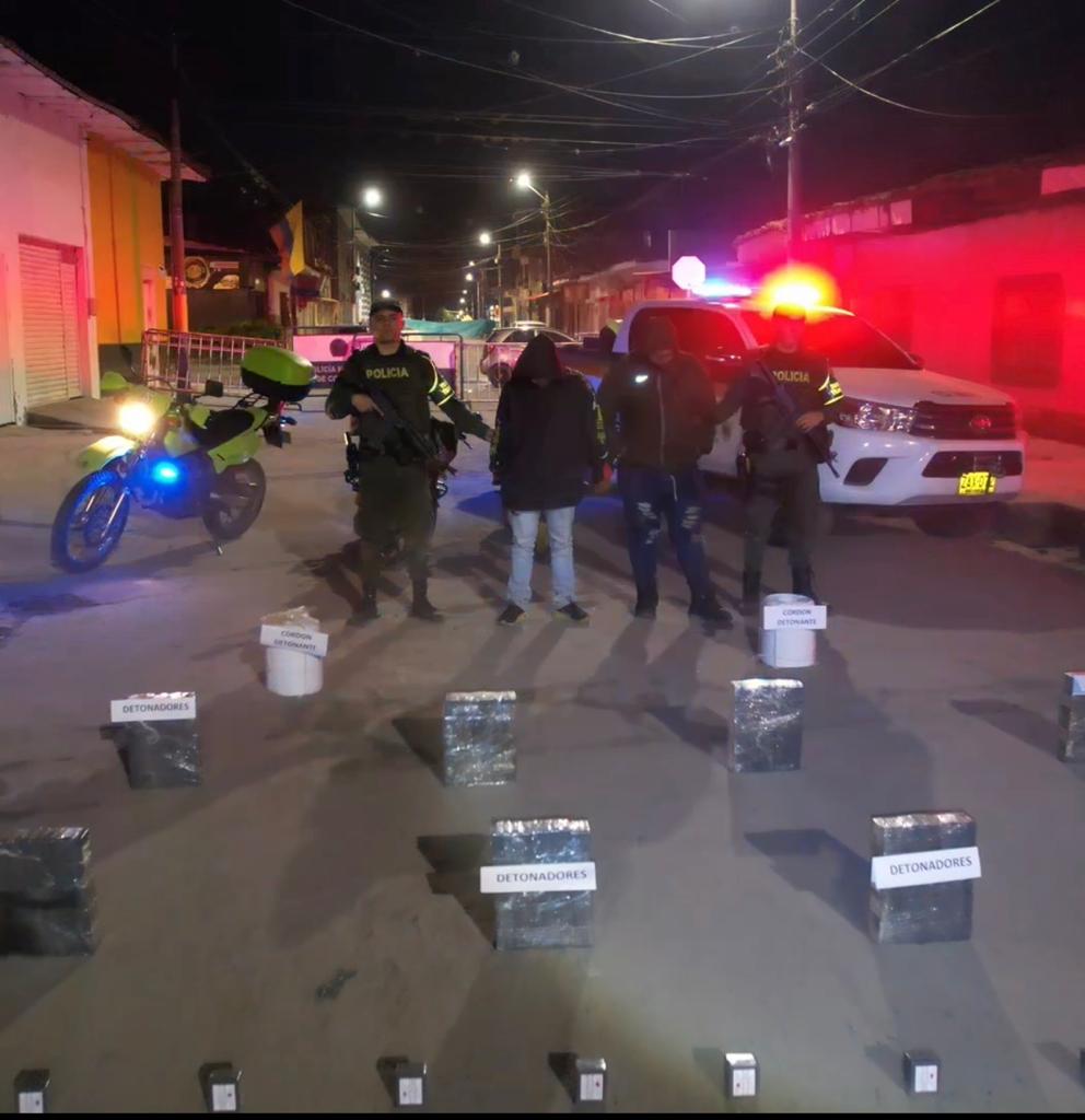 Gran cargamento de explosivos fue incautado en las últimas horas.