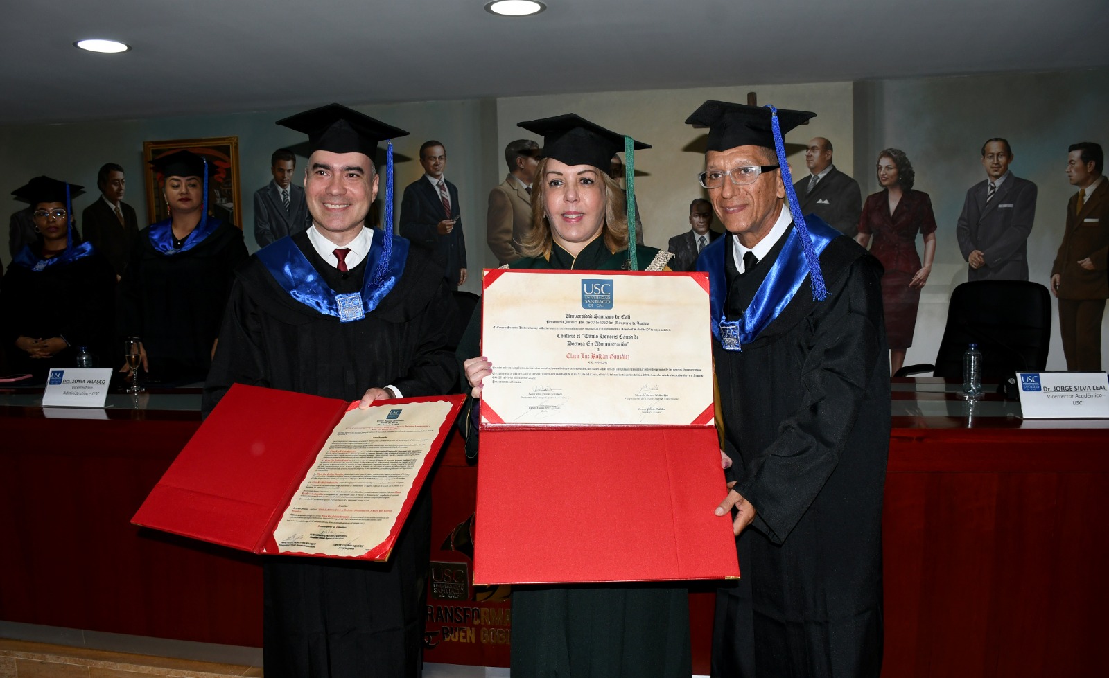 Universidad Santiago de Cali confiere a la Gobernadora del Valle el Doctorado Honoris Causa en Administración
