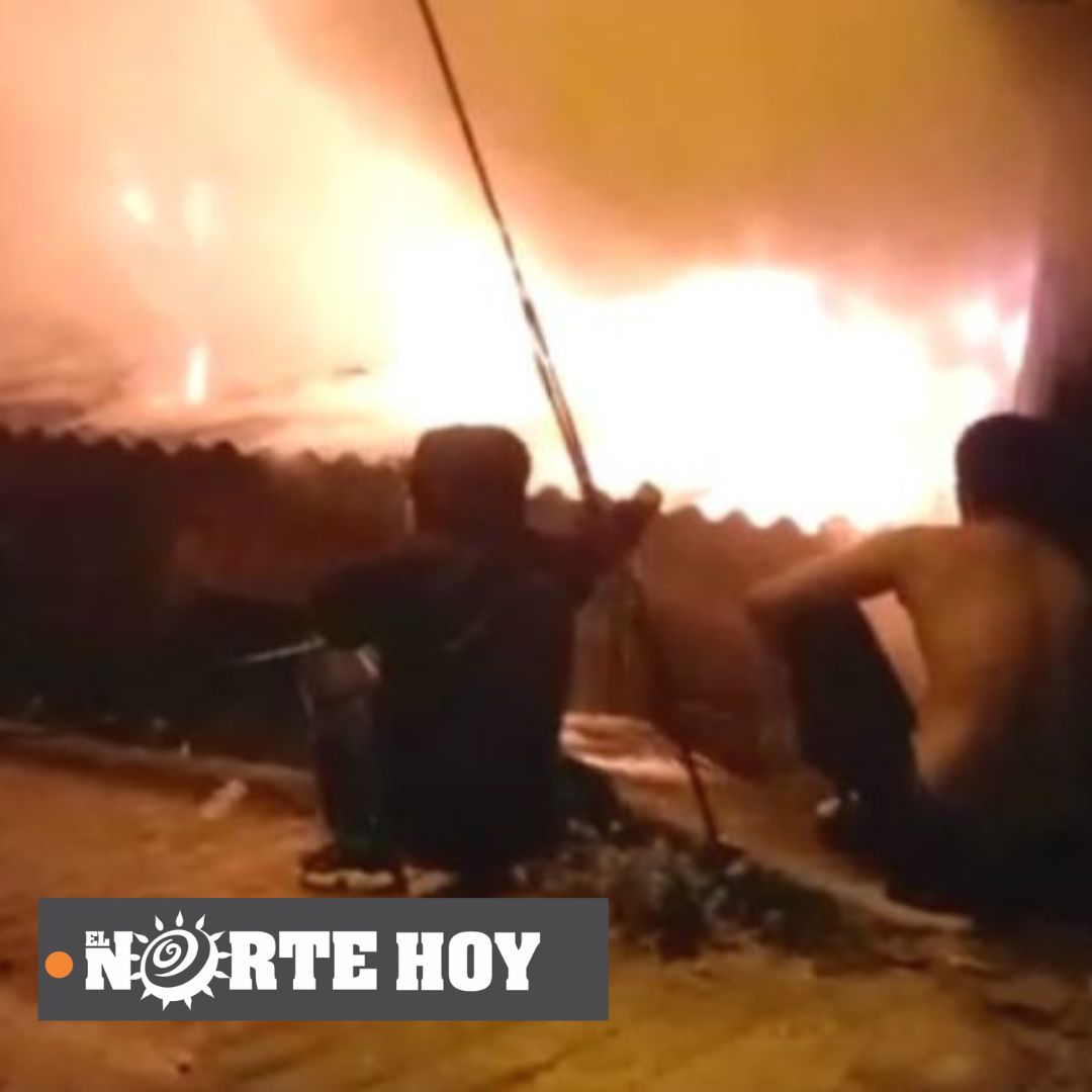 Incendio en Armenia deja viviendas destruidas.