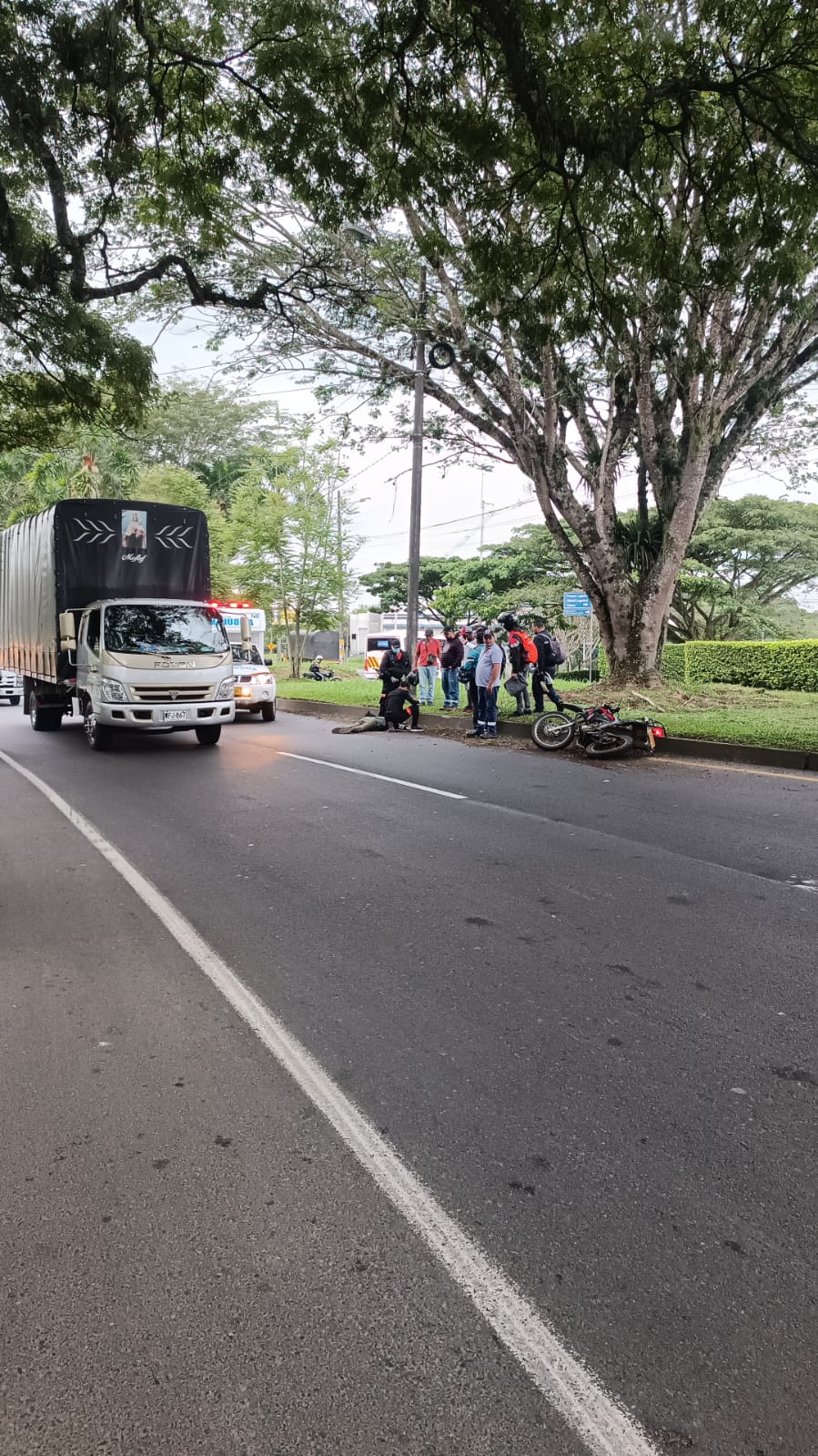 Accidente Fatal en el sentido vial Pereira y Cartago: Una persona fallece.