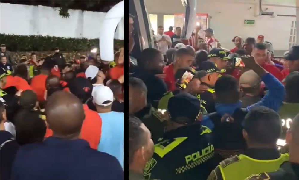 Tensión en el América de Cali: enfrentamiento con la Policía tras sorprendente derrota ante Junior