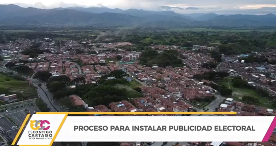 Proceso para instalar publicidad electoral.