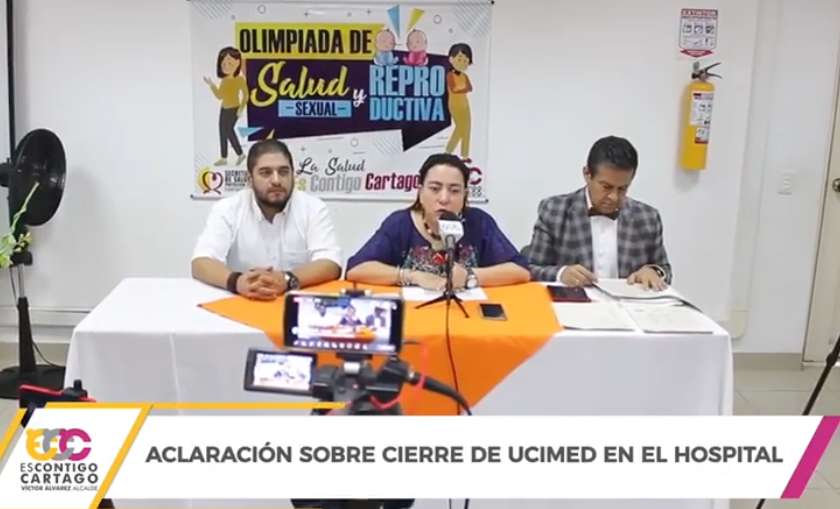 Servicio UCI en el hospital de Cartago.