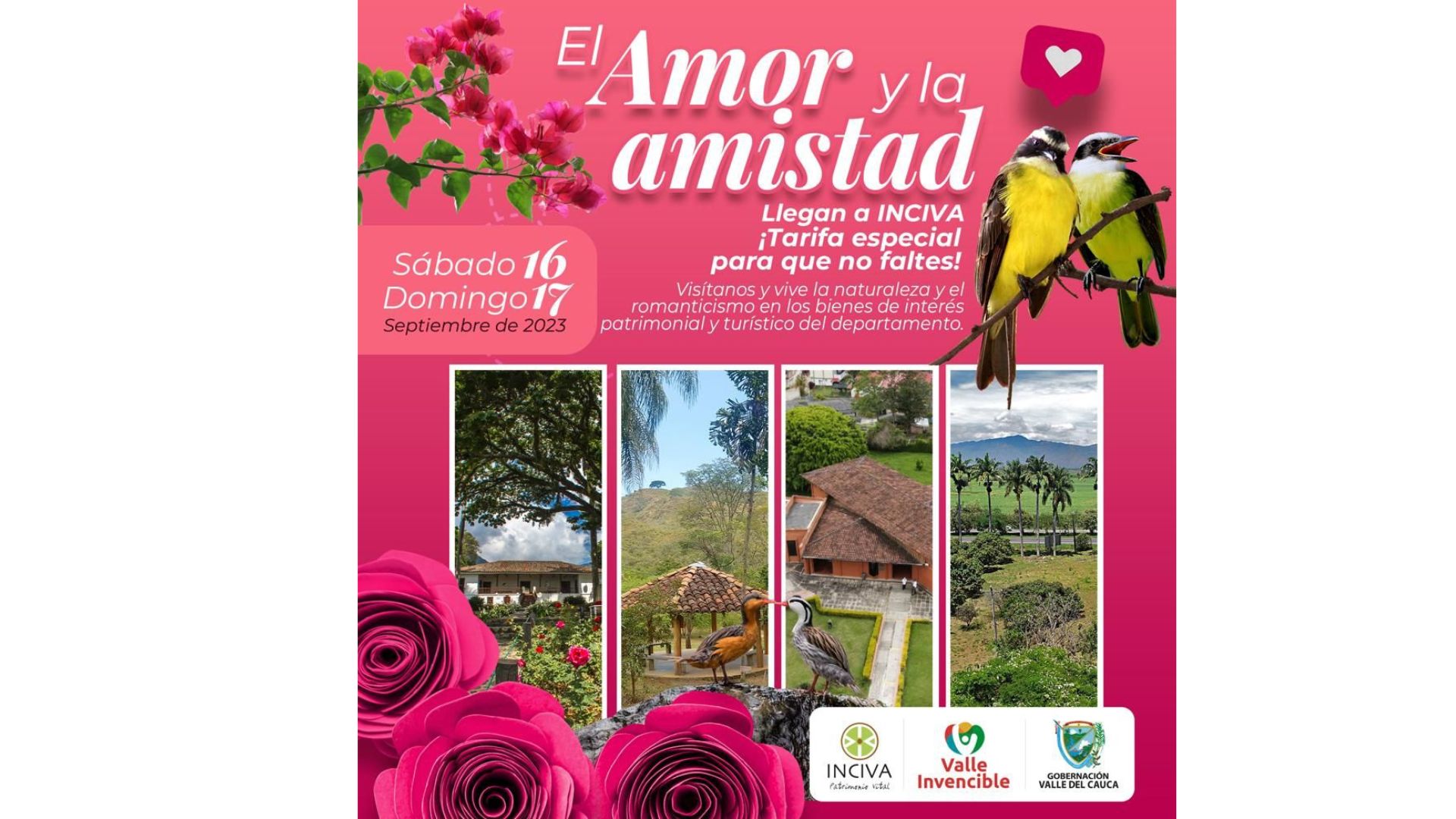 Tarifas Especiales en Inciva para Amor y Amistad