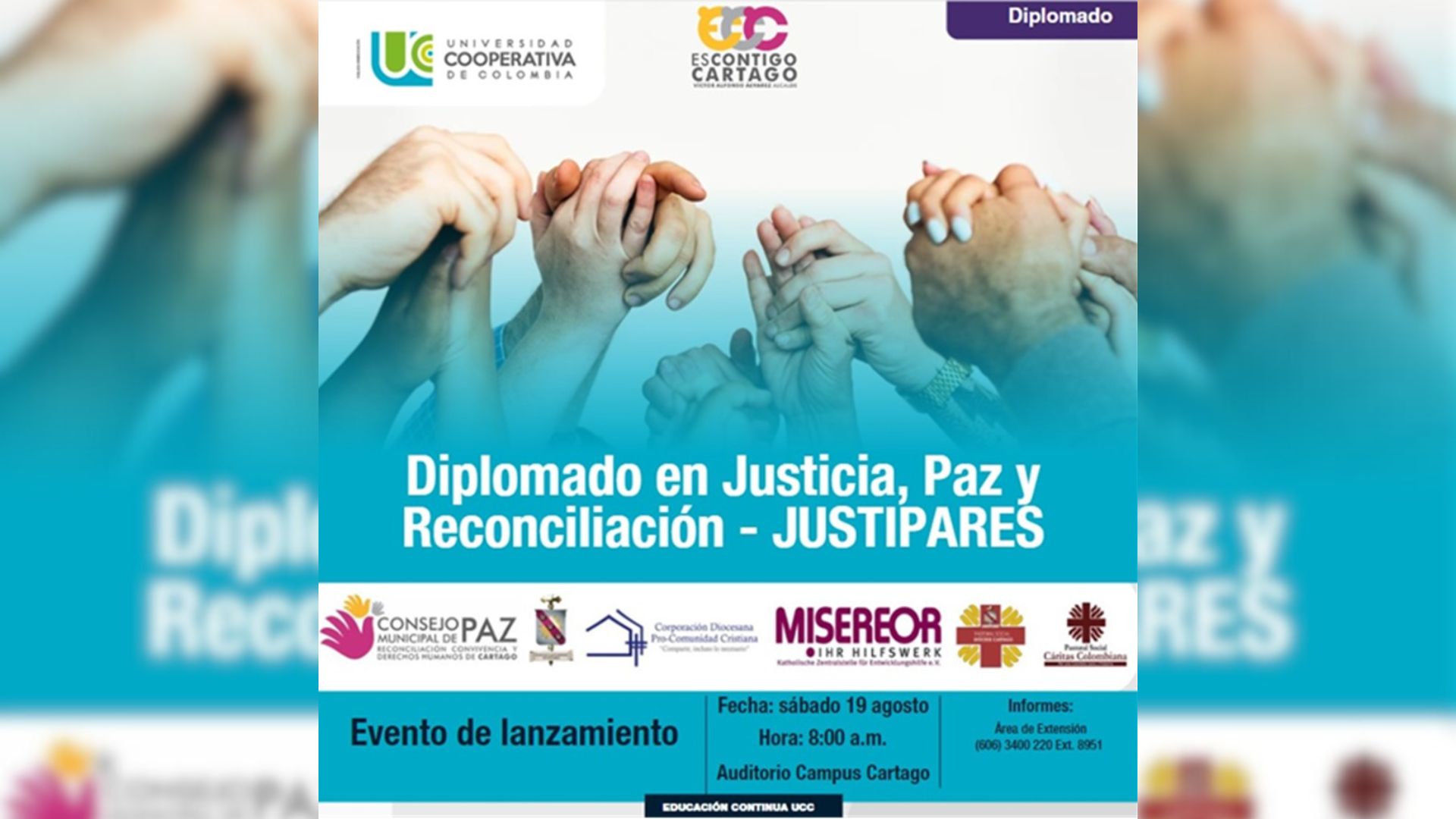 Lanzamiento de JUSTIPARES en Cartago: Capacitación en Justicia y Paz