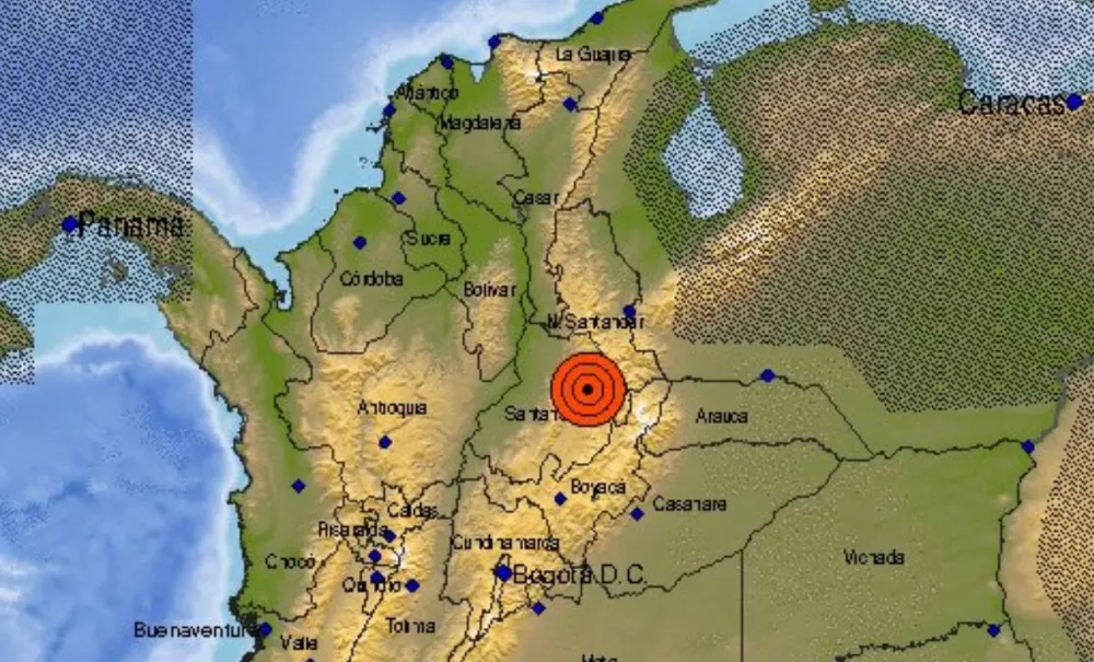 Sismo de 5 grados sacude a Los Santos, Santander y se siente en varias ciudades colombianas