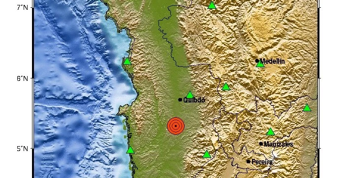 Sismo de magnitud 3.2 sacude al departamento del Chocó