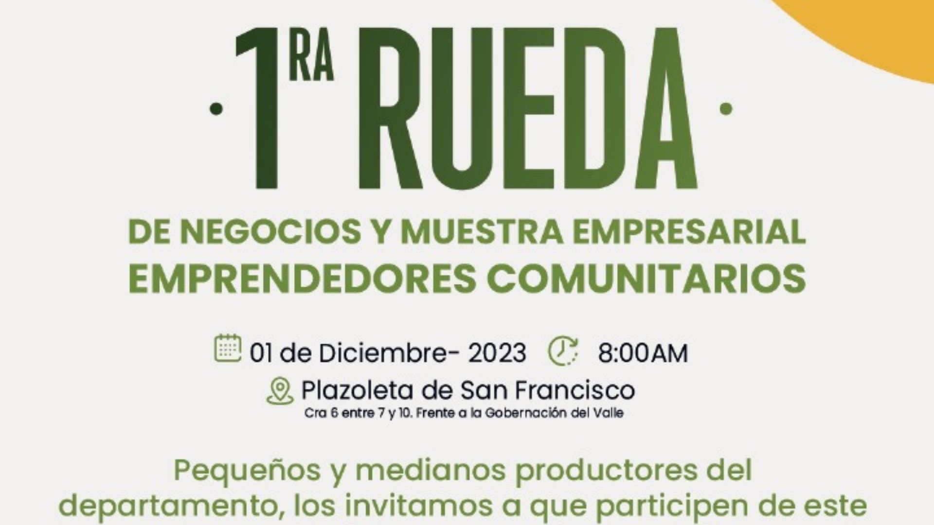 Rueda de Negocios Internacional para Productores del Valle