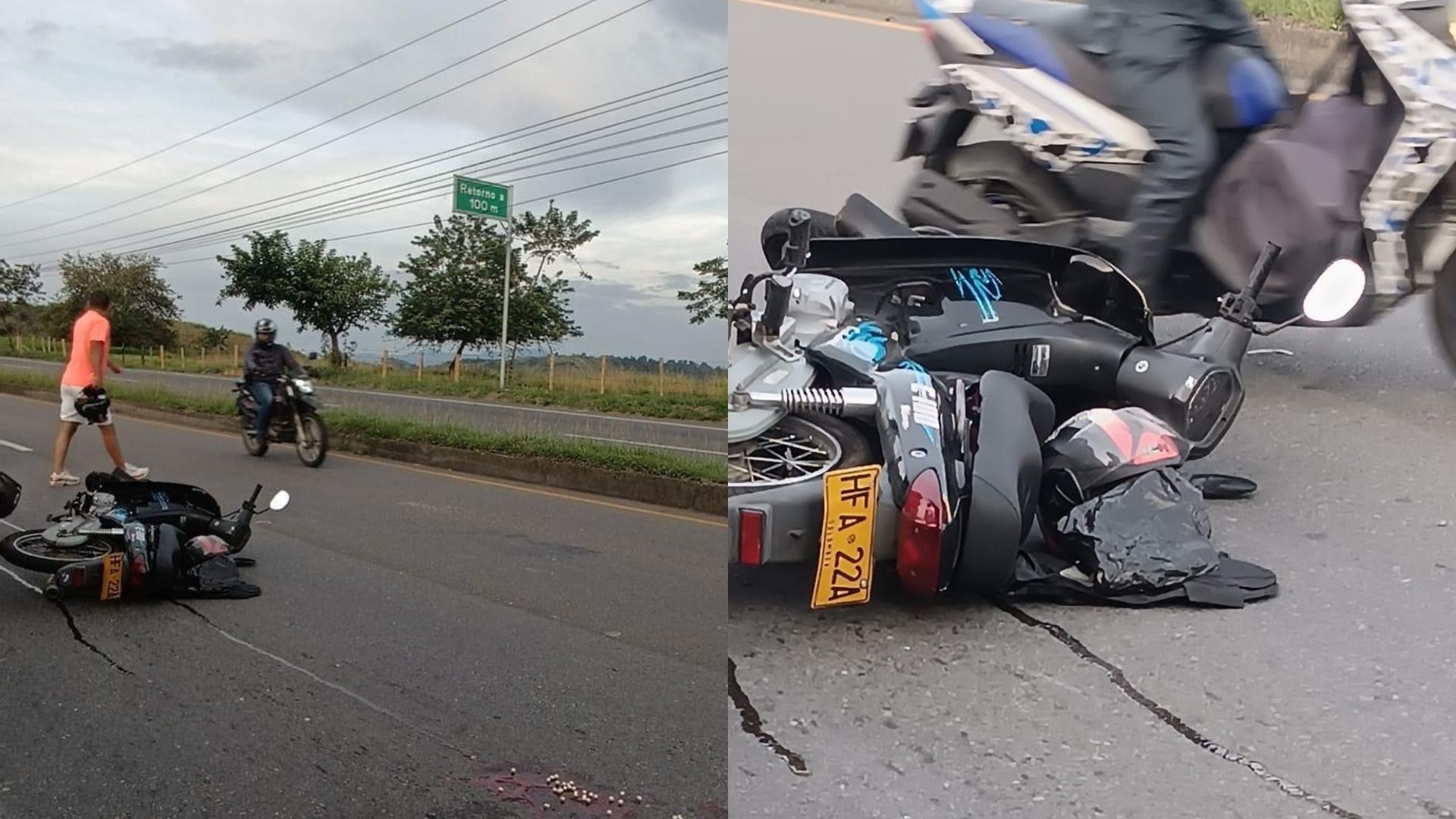 Mujer muere en accidente vía Pereira - Cartago