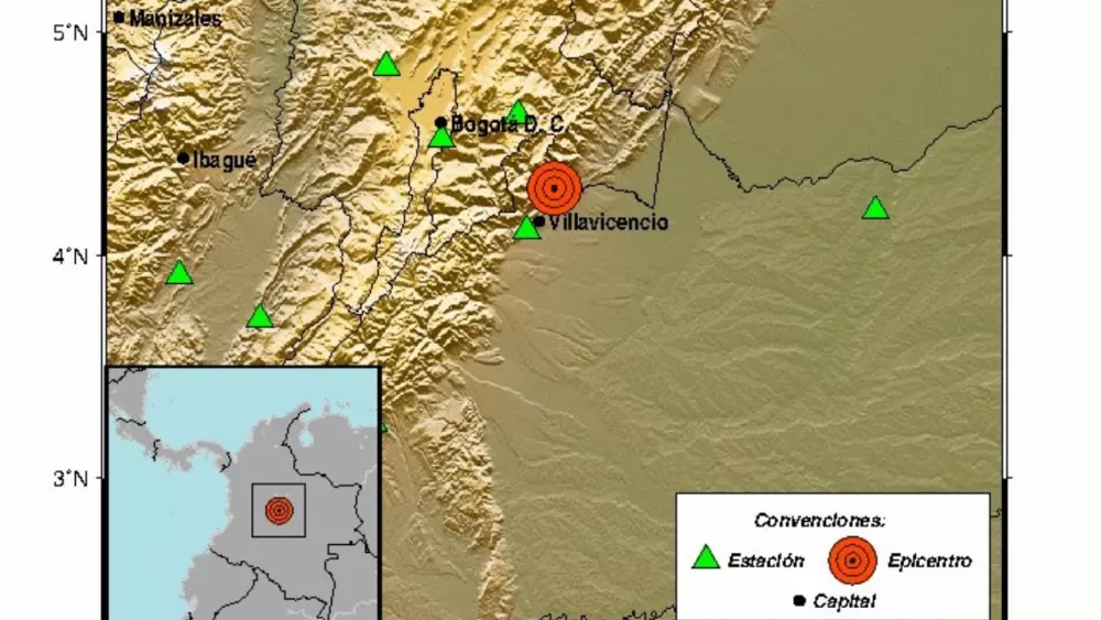 Fuerte Temblor de 4.3 en Restrepo, Meta