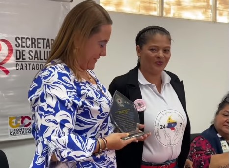Reconocimiento a la secretaría de salud de Cartago