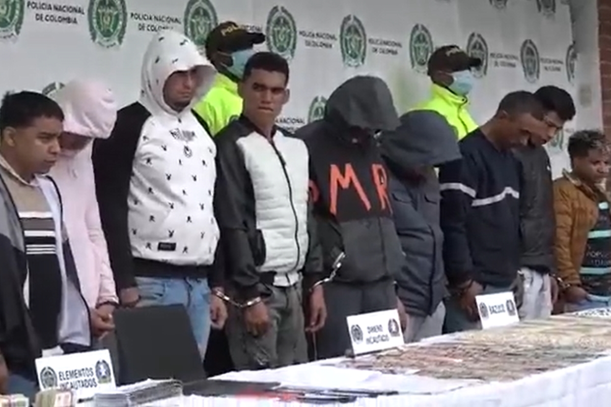 Policía de Colombia captura a 152 miembros de bandas criminales en gran operativo