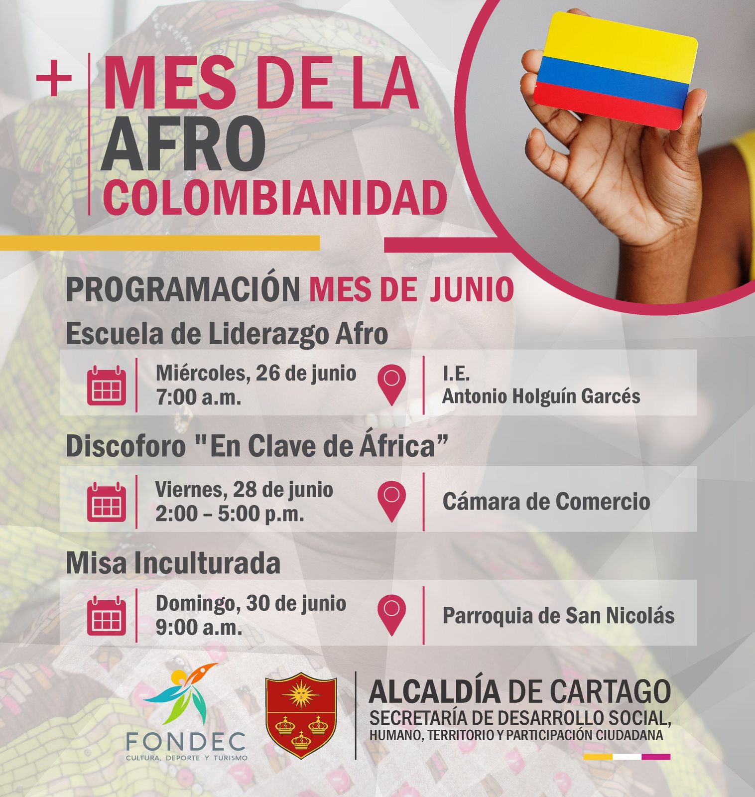 Celebración del Mes de la Afrocolombianidad en la I.E. Antonio Holguín Garcés