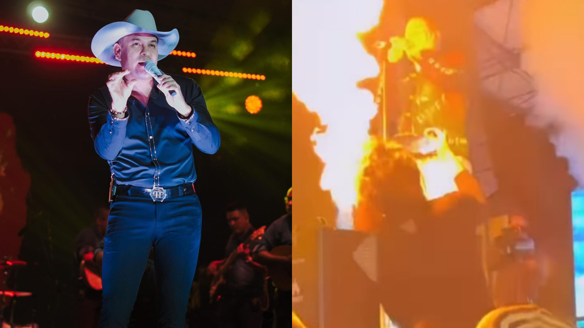 Mujer se quemó el cabello en concierto de música popular