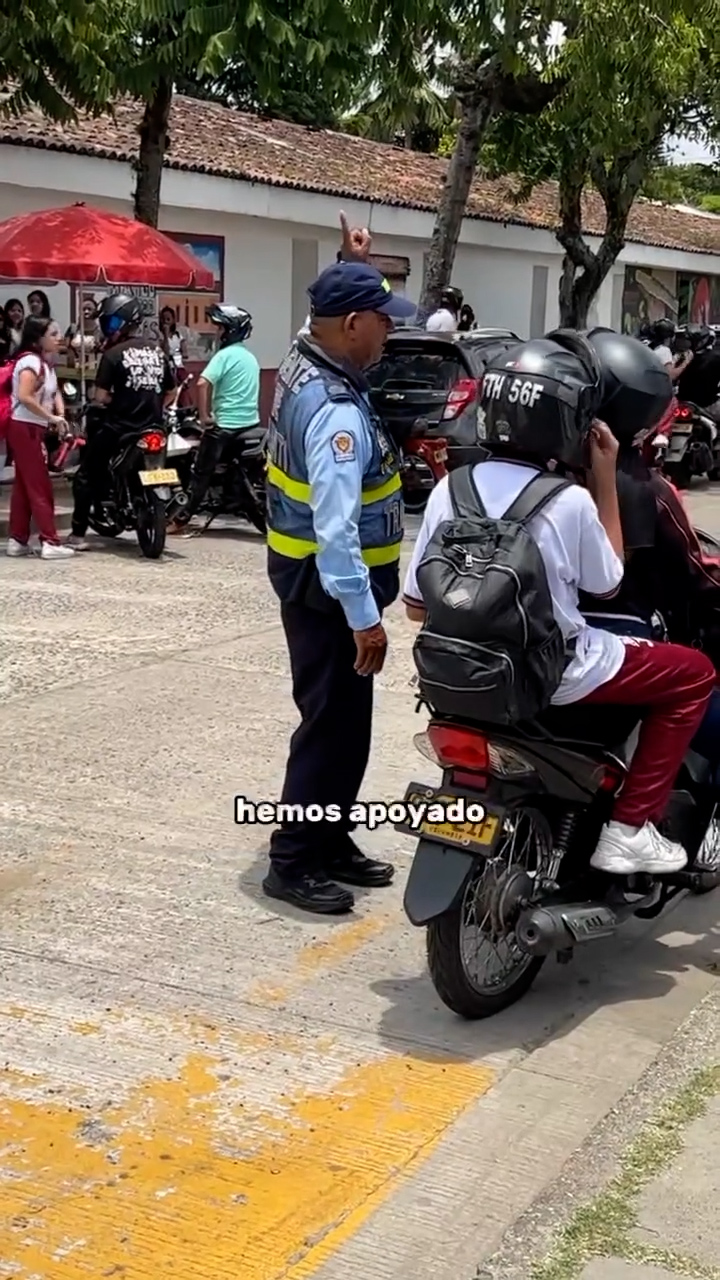 Control vial en I.E. Sor María Juliana