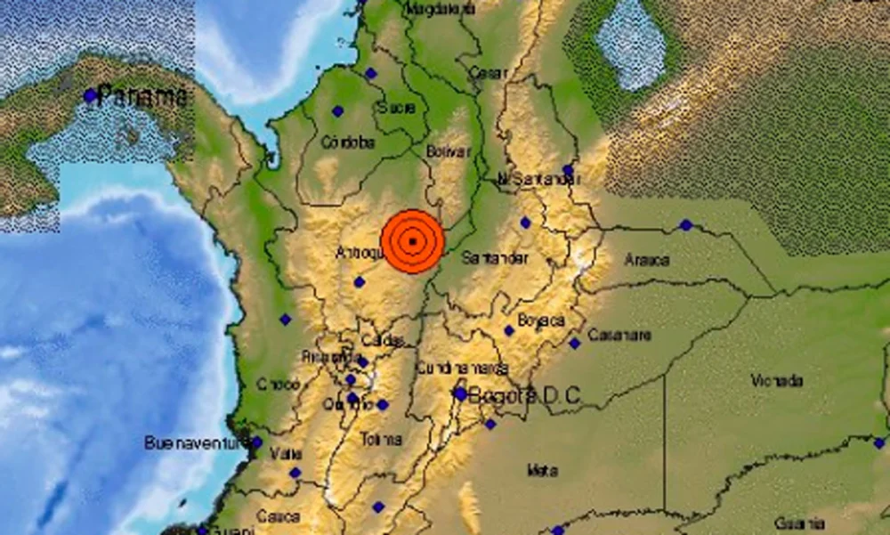 Temblor de 4.5 sacude varias regiones de Colombia