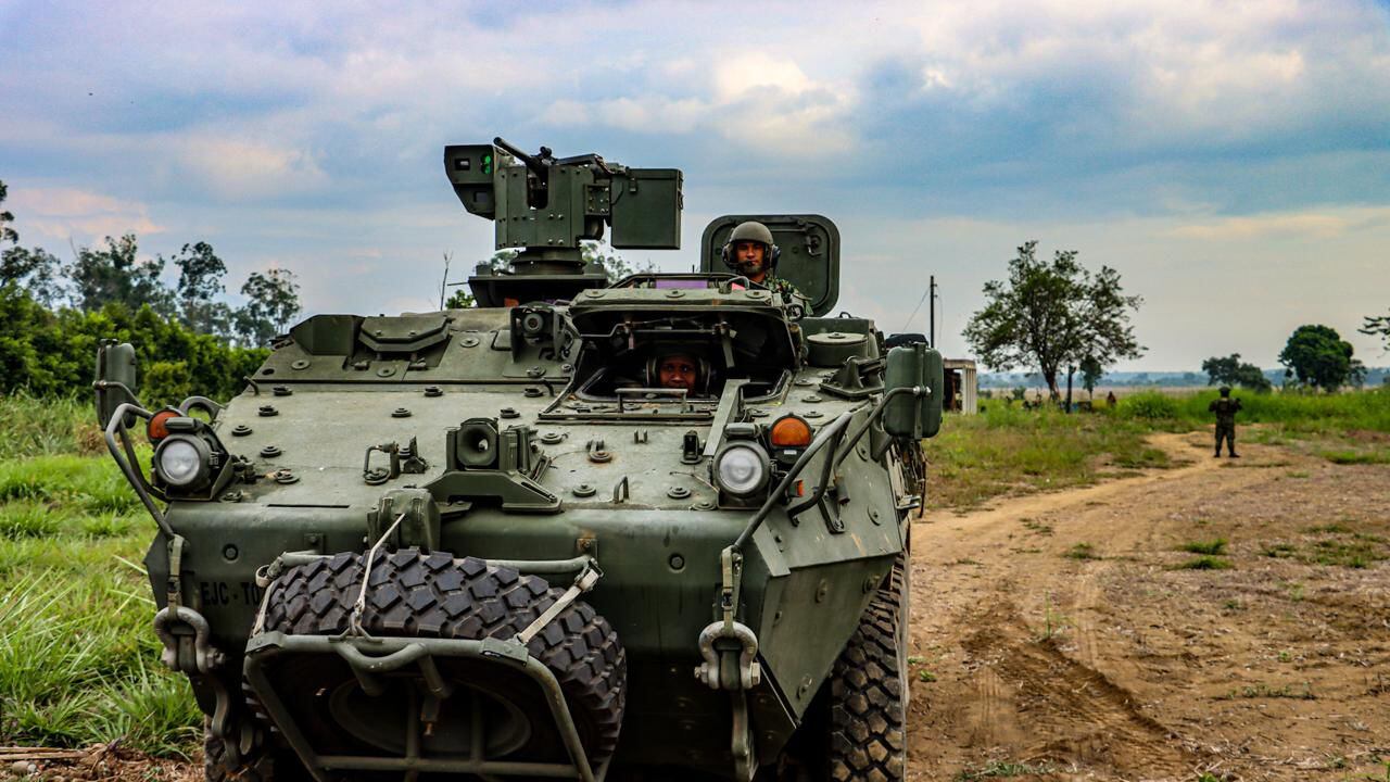 Vehículos blindados del Ejército para proteger la COP16