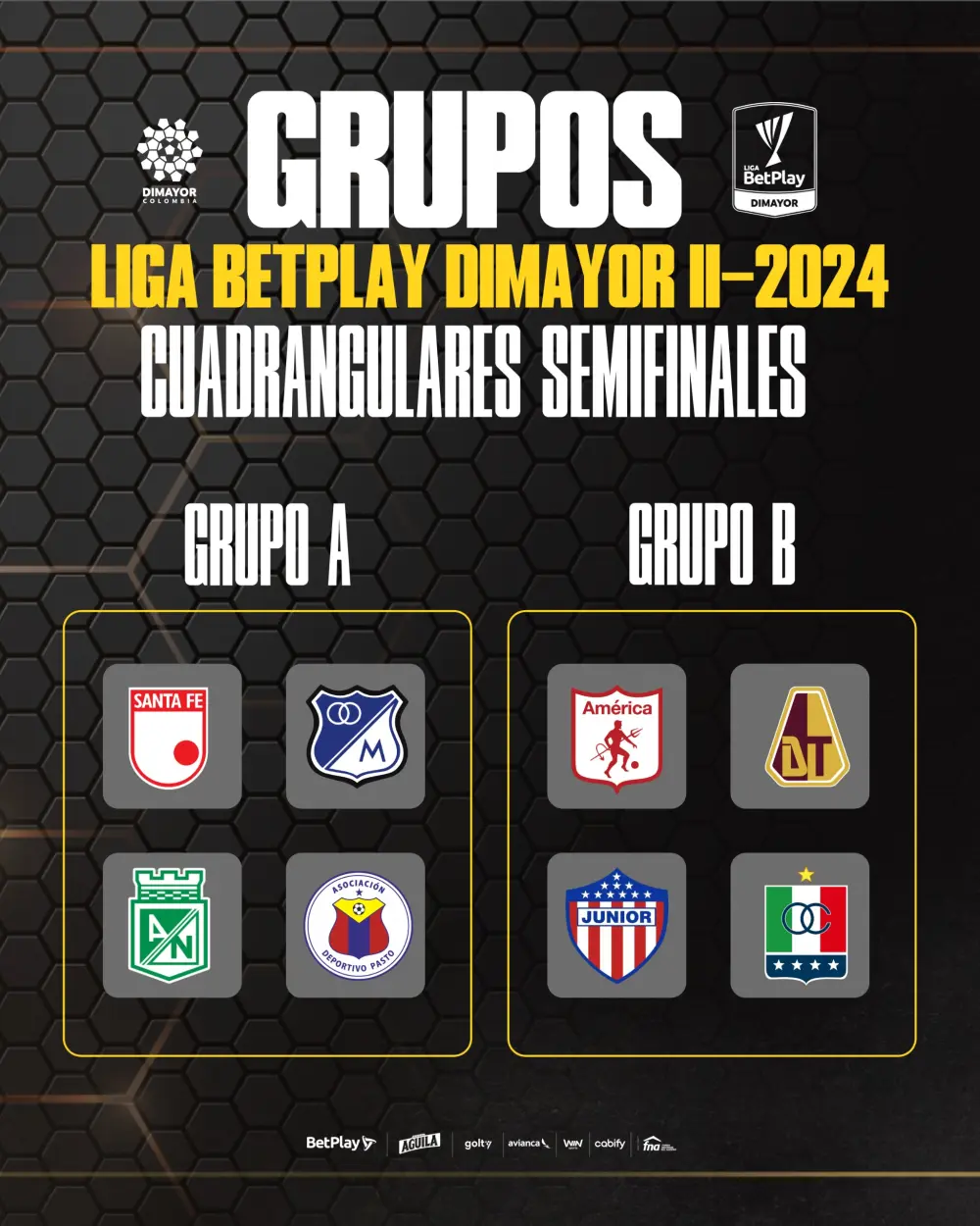 Definidos los equipos para los cuadrangulares de la Liga BetPlay