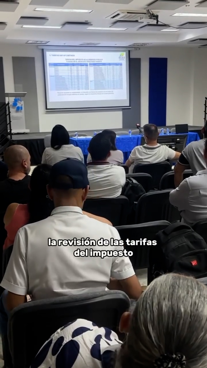 Socialización del estudio técnico del alumbrado público en Cartago