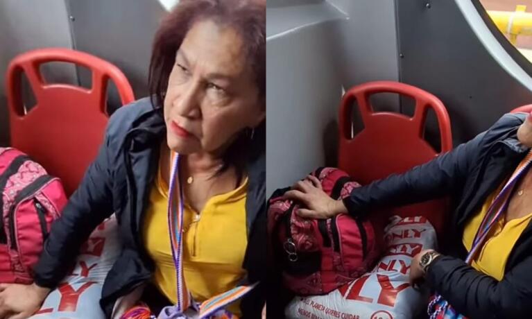 Mujer se niega a ceder asiento a embarazada en TransMilenio