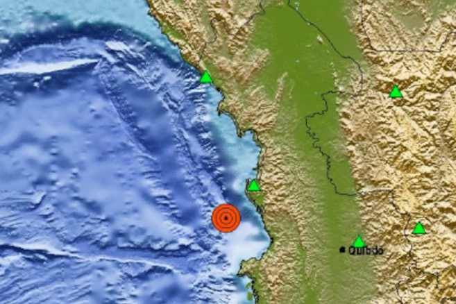 Sismo de 5,3 sacude Chocó y Antioquia en la madrugada
