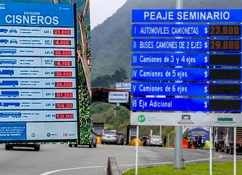 ¡Increíble! Peajes en Antioquia suben hasta un 52% en enero