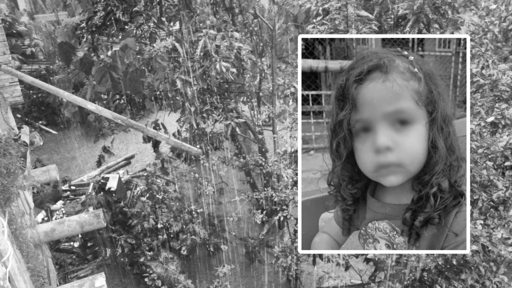 Rescate de menor en el Quindío por las fuertes lluvias