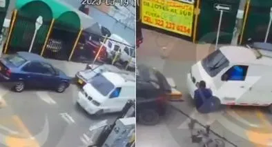 Peatón sobrevive de milagro tras la caída de un poste