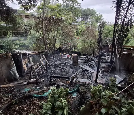 Familia pierde su hogar a causa de un incendio
