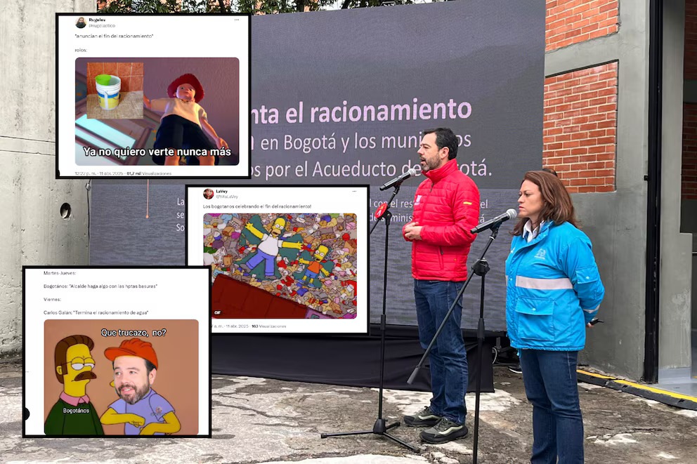 Fin del racionamiento de agua en Bogotá genera memes y críticas al alcalde Galán
