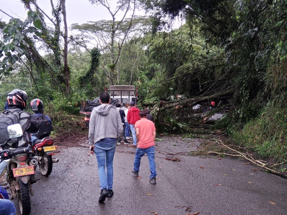 Derrumbes en Caldas: 26 vías cerradas o restringidas