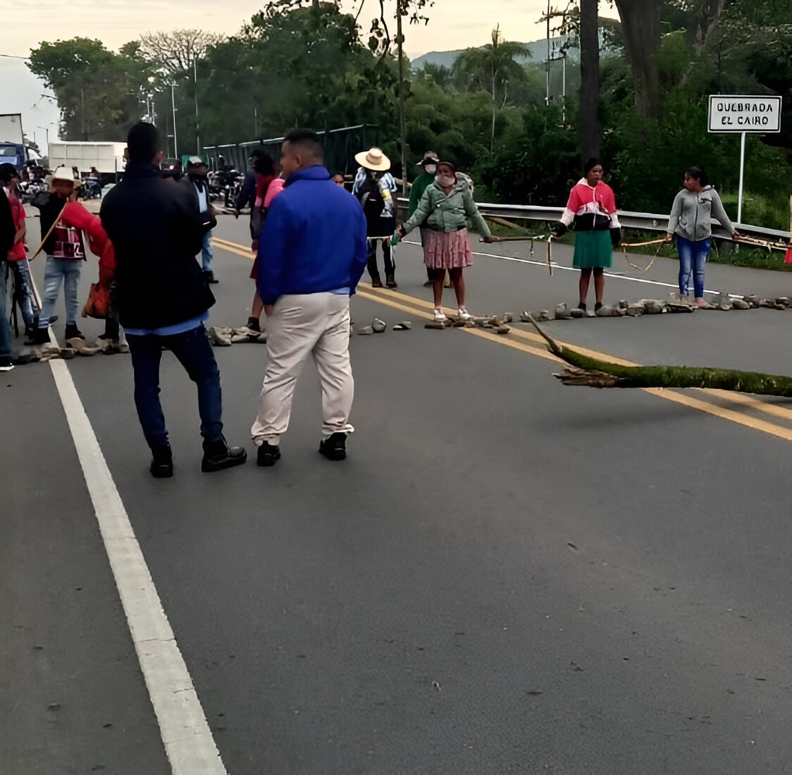 Bloqueos indígenas afectan conexión Eje Cafetero