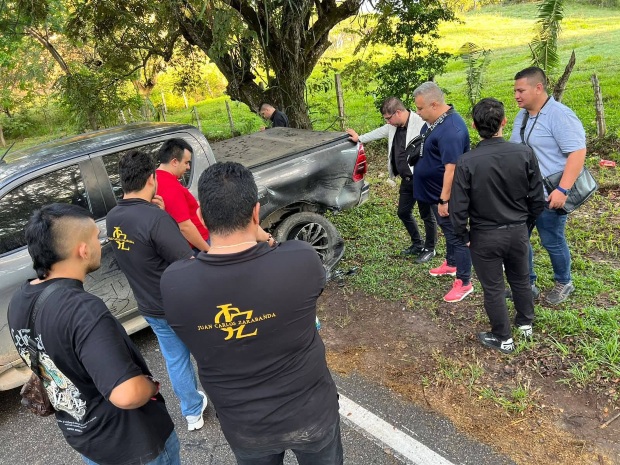 Artista sufre accidente de tránsito en Tolima