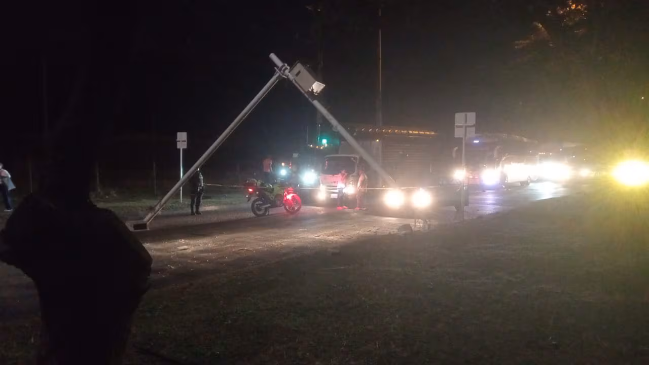 Red de control vial sufre grave atentado en la madrugada