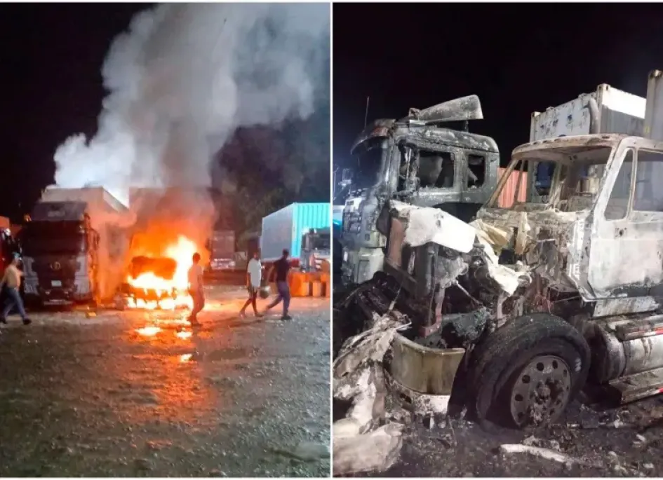 Ataques en vía Cali-Buenaventura dejan camiones quemados y conductor herido