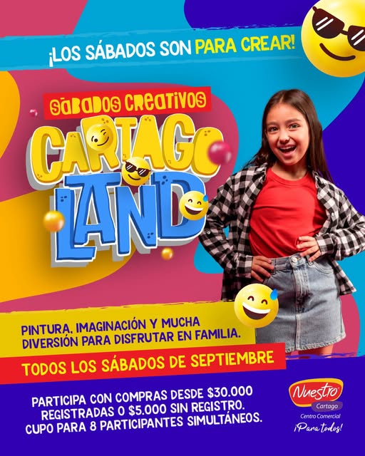 Sábados Creativos llegan a Nuestro Cartago con diversión para toda la familia