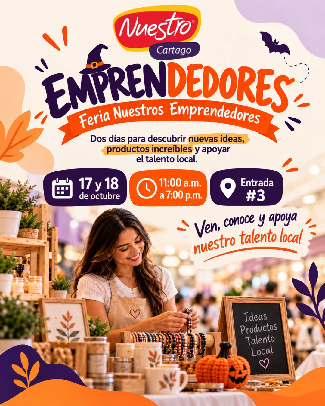 Feria ‘Nuestros Emprendedores’ llega a Cartago este 17 y 18 de octubre
