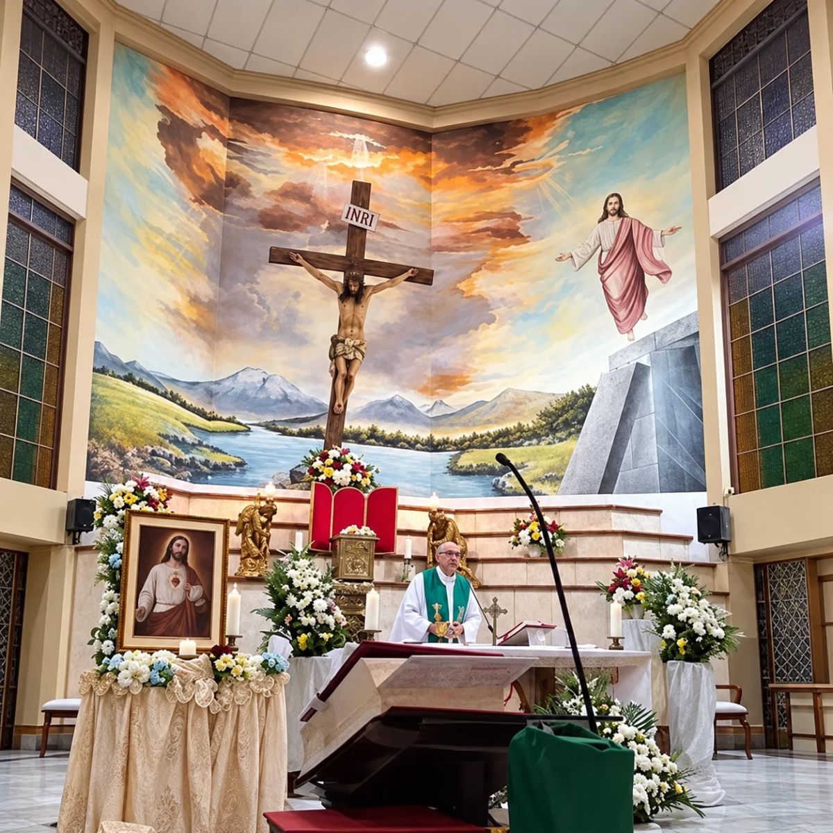 Sacerdote murió al caerle una cruz durante una misa